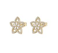 Rosato Gold-plated Orecchini Flowers with cubic zirconia Gaia RZGA95
