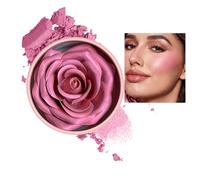 Rosato Rosa - Sfumatura Naturale,Rouge Effetto Petalo Di Rosa 3D Non Untuoso Per Viso E Guance Serate E Eventi
