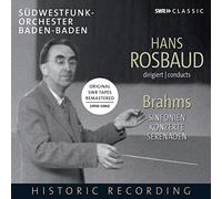 Johannes Brahms Hans Rosbaud Conducts Brahms: Original SWR Tapes Remastered (CD)