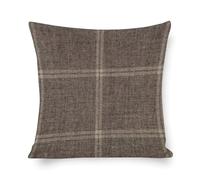 Roscan - Federa per cuscino in stile boho con motivo a tappeto, design etnico, in cotone e lino, grigio pietra, copricuscino per cintura, 40,6 x 40,6 cm