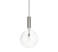 Rosdala Lampadario Grande - Vetro Trasparente e Ferro Grezzo