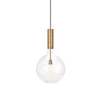 Rosdala Lampadario Grande - Vetro Trasparente e Ottone Grezzo
