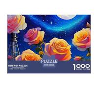 Rose 1000 Pezzi Puzzle Classici Impegnativo E Difficile Per Difficoltà Sfida Per Adulti E Ragazzi Collection Puzzle Per Gioco Familiare, Festa Aziendale Regalo Giocattolo Colorato Per La Famiglia 38