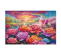 Rose 1000 Pezzi Puzzle in Legno- Relax Puzzles Giochi-rompicapo Per Bambini E Adulti Regali (75×50cm)