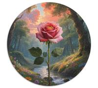 Rose 1000 Pezzi Rotonda Puzzles Per Adulti Rotondo Ecofriendly Multicolore Creativo Decompressione E Regalo Idea Regalo 1000pcs (67.5x67.5cm)