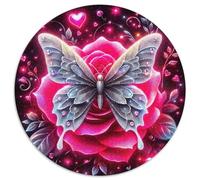 Rose 1000 Pezzis Rotonda Puzzle Classico Animali Di Tutto Il Mondo Per Regali Educativi Per Bambini Difficile E Impossibile Idea Regalo Per Lei O Lui 1000pcs (67.5x67.5cm)