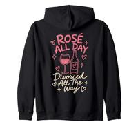 Rose all Day Divorziato all The Way Wine Felpa con Cappuccio