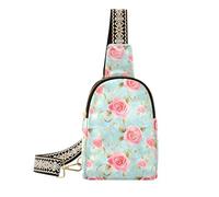 Rose alla moda Foglie Dorate Pastello Retro borse per il corpo per borse multiuso per le donne crossbody per il giorno pack