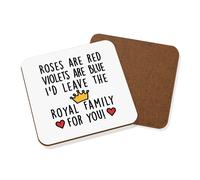 Rose Are Red Viole Sono Blu Leave Royal Famiglia Sottobicchiere Valentines
