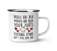 Rose Are Red Viole Sono Blu Tuo Farts F-Ing Stink Smalto Tazza Valentines