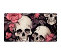 Rose Art Skeleton-1932 - Tappetini da cucina deluxe per pavimenti, lavabili in lavatrice e impermeabili, ad asciugatura rapida, antiscivolo, con design retrò vintage