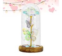 Rose artificiali in, si illuminano per sempre, con cupola di, per soggiorno, camera da, casa, donne, ragazze, nonne, vacanze, festa della mamma