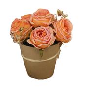 Rose Artificiali in Vaso Fiori di Seta Realistici per Decorazione Casa ed Eventi