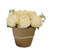 Rose Artificiali in Vaso Fiori di Seta Realistici per Decorazione Casa ed Eventi