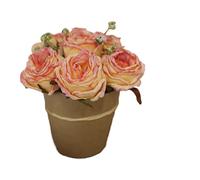Rose Artificiali in Vaso Fiori di Seta Realistici per Decorazione Casa ed Eventi