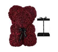 Rose Bear - Rose Teddy Bear 10 "Hugz Teddy Bear - Over 250 Dozen Artificial Flowers - Valentine's Day, Anniversary And Bridal Shower