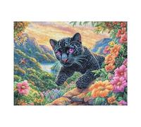 Rose Black Cat Puzzle 500 Pezzi Relax E Meditazione Rompicapo Mindfulness Attività Per Il Benessere Riduzione Dell'ansia Regalo Per Tutti 500 PCS