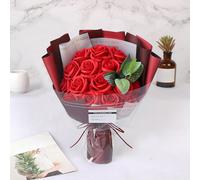 Rose Bouquet Soap Flower Box Festa della mamma Fidanzata Home Decor