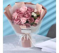 Rose Bouquet Soap Flower Box Festa della mamma Fidanzata Home Decor