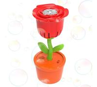 Rose Bubble Maker Giocattolo - Design di fiori, macchina a batteria elettrica, luci a colori a LED luminosa, build a perdita di sicurezza | Biancellino portatile per bambini, divertimento estiv