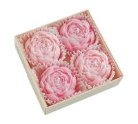 Rose Candle - 4Pcs Natural Fragrance Soy Set, Flower Shaped Romantic Decor Candles | For Valentine Wedding Home Office Living Dining Hotel Party Favors Gift Wife Love Aroma DecorLightX