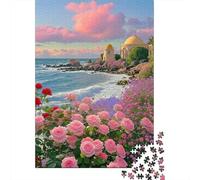 Rose Coast Puzzle in Pezzi Sunset Villa 1000 Pezzi Carta Riciclata Per Donne, Regali Per Uomini Puzzle Estremamente Difficile E Stimolante 70x50cm/1000pcs