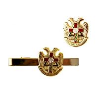 Rose Croix Cross 32° grado Scottish Rite Tie Bar Spilla Masonic Combo Pack, Metallo, non noto