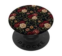 Rose da giardino scure e romantiche con motivo floreale gotico a forma di serpente PopSockets PopGrip Adesivo