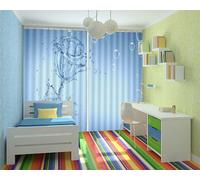 Rose Di Acqua Pura 3D Tenda Bloccare Foto Stampa Tendaggio Drappo Tessuto Finest