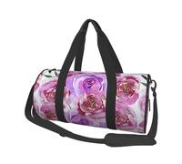 Rose di peonia acquerello viola e viola lilla, Borsone da viaggio di grande capacità Borsa rotonda Borsa da viaggio sportiva Borsa da viaggio Borsa da fitness