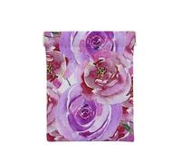 Rose di peonia acquerello viola e viola lilla, Spremere il portafoglio superiore da donna Borsa portaoggetti Piccola portamonete Portamonete
