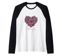 Rose di San Valentino Radicate nell'amore Maglia con Maniche Raglan