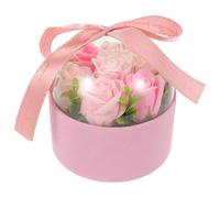 Rose di sapone profumate con olio essenziale, regalo romantico per mamma anniversario e compleanno, scatola di fiori decorativi per festa della mamma e San, colore rosa