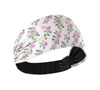 Rose disegnate a mano pesca traspirante panno fascia elastica per il sudore per atletica sport calcio basket diadema para ni?as