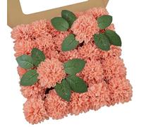 Rose E Dalie Artificiali Color Verde Acqua Scuro per Bouquet da Sposa Fai-da-Te, Centrotavola E Decorazioni per Addio al Nubilato - Fiori di Seta Realistici con Steli Coral 25pcs