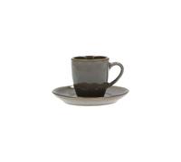 Rose & Tulipani - Tazzina caffè con piattino Concerto Grigio Tortora