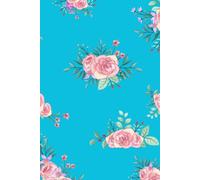 Rose Elegance, Lined Notebook for Women & Girls: 6x9" 160 Pages with Delicate Floral Designs - Perfect for Journaling, Note-Taking, and More, Cover with roses and blue background