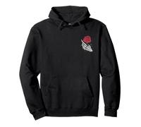 Rose Estetico Rose Bianco Scheletro Mano Che Tiene Una Rosa Rossa Felpa con Cappuccio