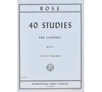 ROSE - Estudios (40) de Dancla, Kreutzer, Mazas, Ries y Schubert Vol.1 para Clarinete (Drucker)
