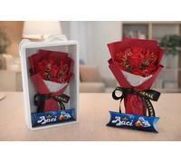 Rose Eterne in Borsetta con 3 Baci Perugina Latte San Valentino Donna