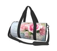 Rose Fiori rosa, Borsone da viaggio di grande capacità Borsa rotonda Borsa da viaggio sportiva Borsa da viaggio Borsa da fitness