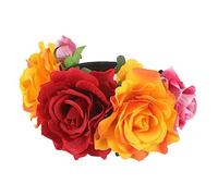 Rose Flower Crown Headband Flower Crown Headpiece Accessori per Capelli Floreali Ghirlanda per Matrimonio Compleanno Festa di Halloween Costume Headwear