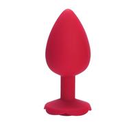 Rose Flower Silicone Anal Beads Butt Plug Set Small Medium Large Anal Plug Jewelry Anal Trainer Dildo Anus Sex Toy Men Women Gay(Red large size)