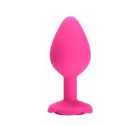 Rose Flower Silicone Anal Beads Butt Plug Set Small Medium Large Anal Plug Jewelry Anal Trainer Dildo Anus Sex Toy Men Women Gay(Pink medium size)