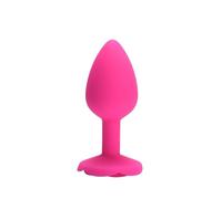 Rose Flower Silicone Anal Beads Butt Plug Set Small Medium Large Anal Plug Jewelry Anal Trainer Dildo Anus Sex Toy Men Women Gay(Pink small size)