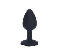 Rose Flower Silicone Anal Beads Butt Plug Set Small Medium Large Anal Plug Jewelry Anal Trainer Dildo Anus Sex Toy Men Women Gay(Black small size)