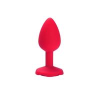 Rose Flower Silicone Anal Beads Butt Plug Set Small Medium Large Anal Plug Jewelry Anal Trainer Dildo Anus Sex Toy Men Women Gay(Red small size)