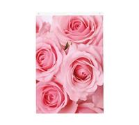 Rose fresche rosa bandiera da giardino di benvenuto 2 x 3 ft double face no dissolvenza casa cortile bandiere foto sfondo festa banner per cortile portico prato decorazione esterna