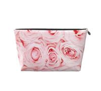 Rose fresche rosa stampate, Borsa da toilette Borsa per trucco Borsa per cosmetici Borsa da toilette da viaggio portatile