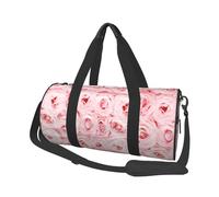 Rose fresche rosa stampate, Borsone da viaggio di grande capacità Borsa rotonda Borsa da viaggio sportiva Borsa da viaggio Borsa da fitness